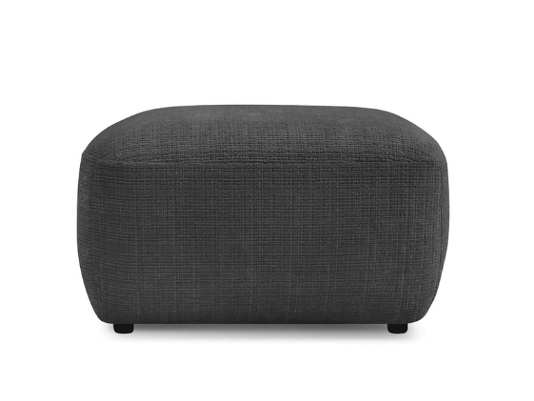 Sitzsack BOBOCHIC DENISE 65x75x42cm stoff mit textur schwarz