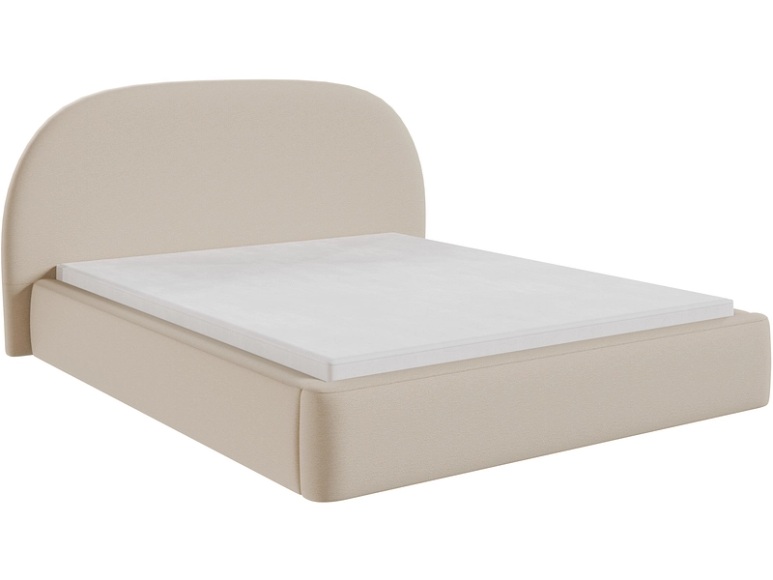 Kastenbett LUMIA 140x200cm stoff beige