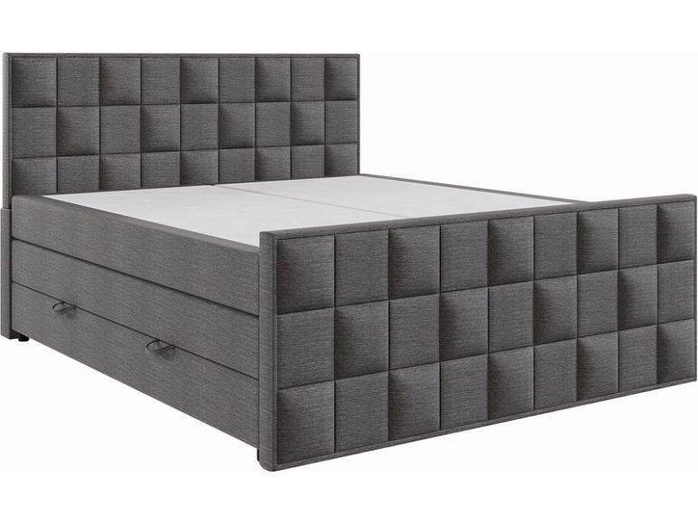 Boxspringbett ARIA grafit 160x200cm halbfest