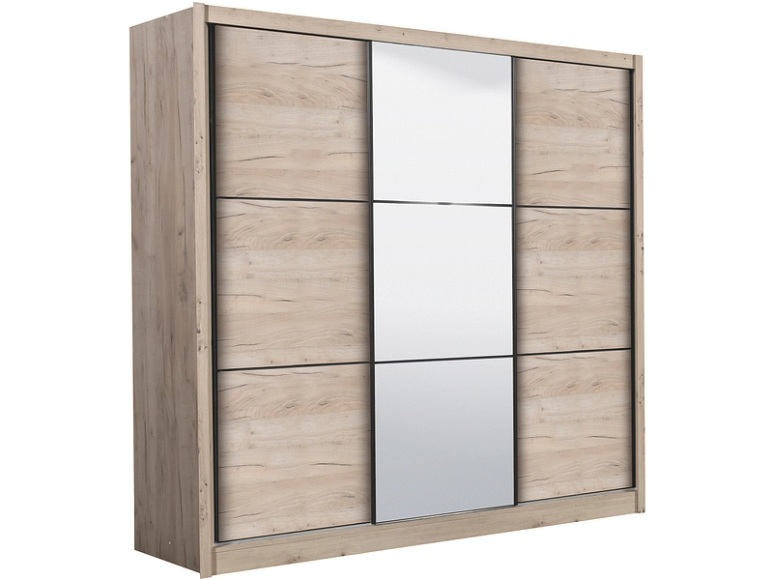 Schwebetürenschrank NAVARA eiche 3 Türen
