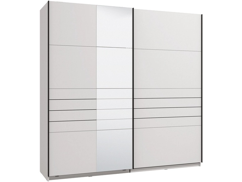 Schwebetürenschrank JASPER weiss 2 Türen