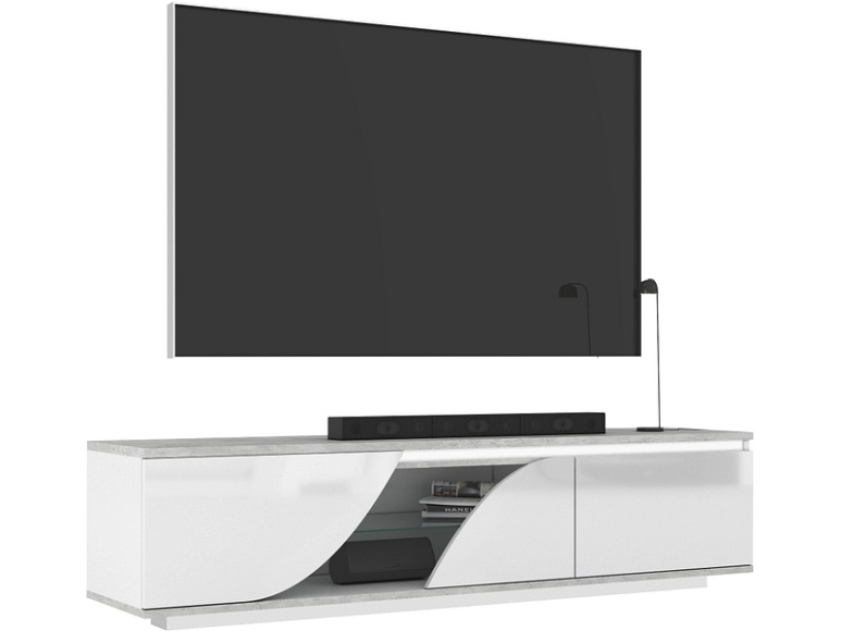 TV-Möbel GOYA 200cm weiss glänzend
