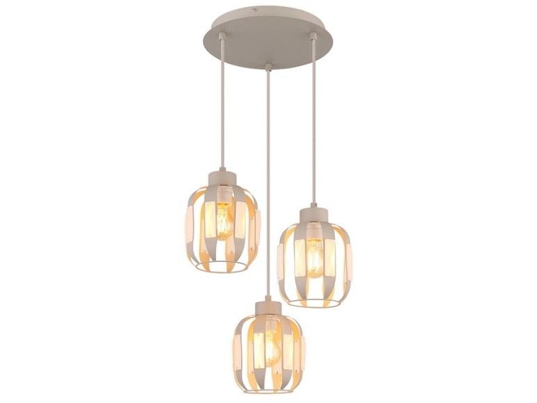 Hängelampe ARLEN 38x120cm 60W sandfarben
