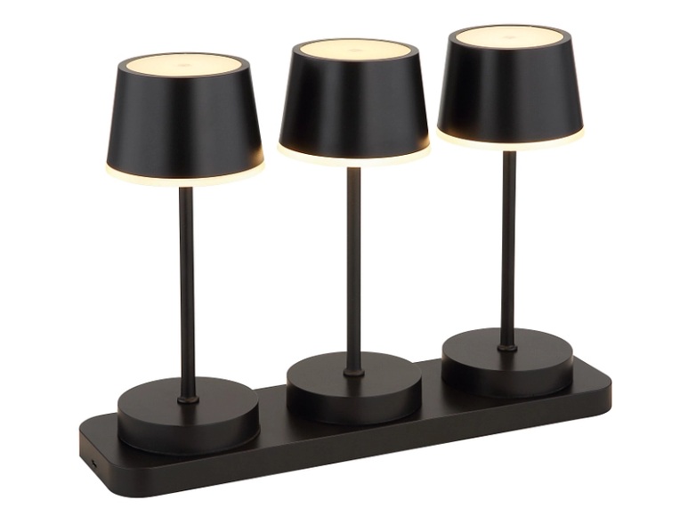 GLOBO Tischlampe DAWSON variable Intensität 20cm schwarz