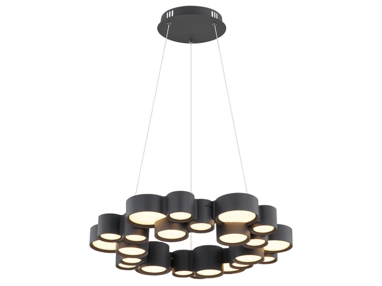 Hängelampe DARLA 59x120cm 36W schwarz