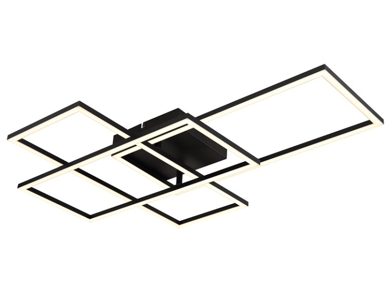 LED-Deckenleuchte Gabriel in Opal/Schwarz max. 40 Watt