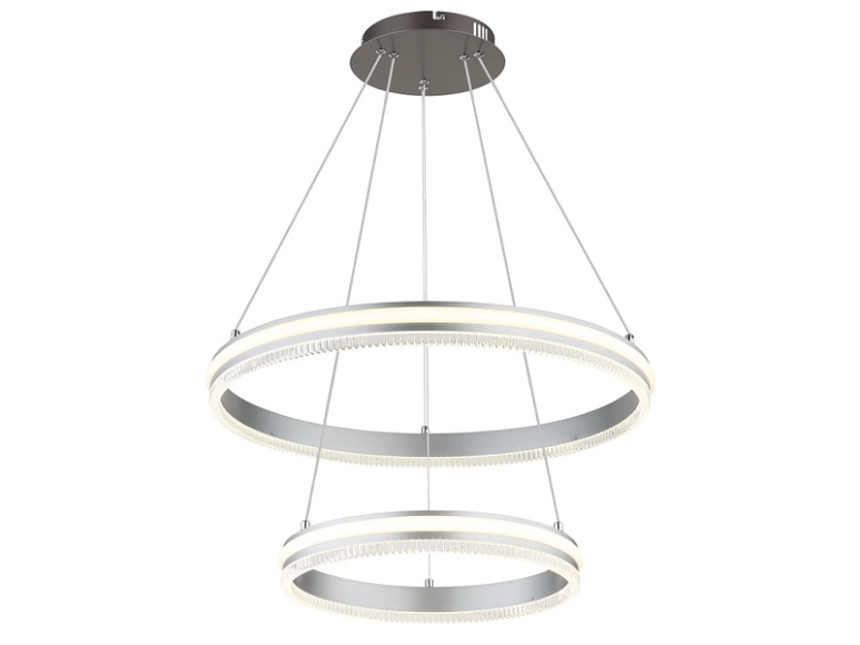 Hängelampe FRANCINE variable Intensität 60x120cm 60W silberfarben