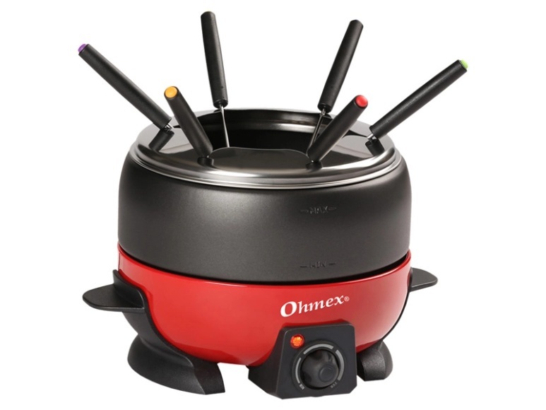 Ohmex FND 1000 G - Fondue & Fondue-Chinoise (Rot/Schwarz)