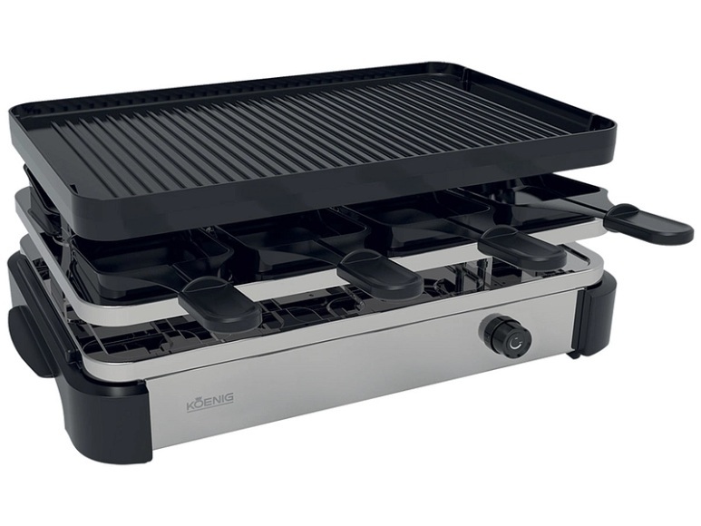 Elektrischer Raclettegrill KOENIG 8 Personen -