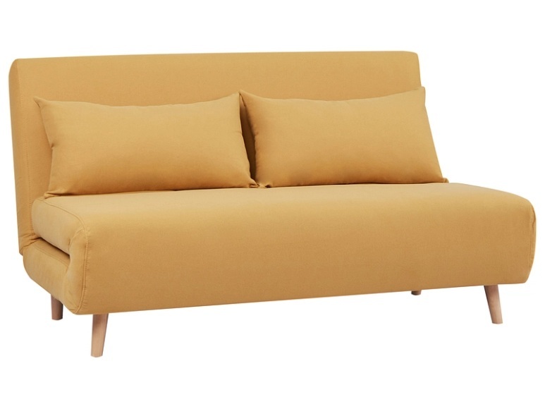 Bettsofa NEILS Stoff gelb 141x90x81cm