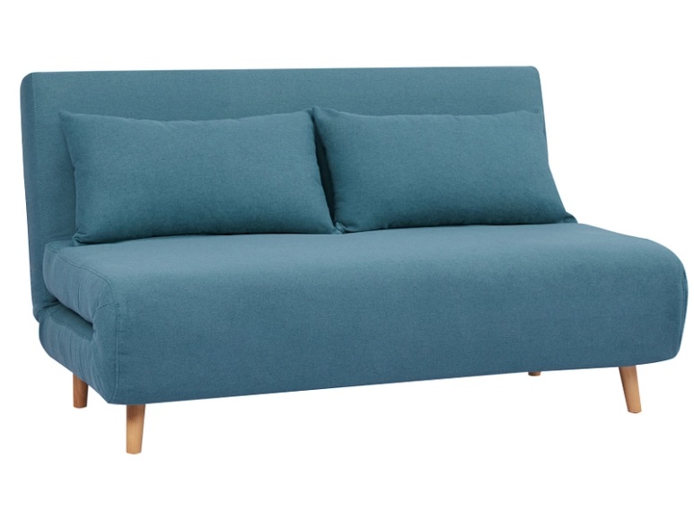 Bettsofa NEILS Stoff blau 141x90x81cm