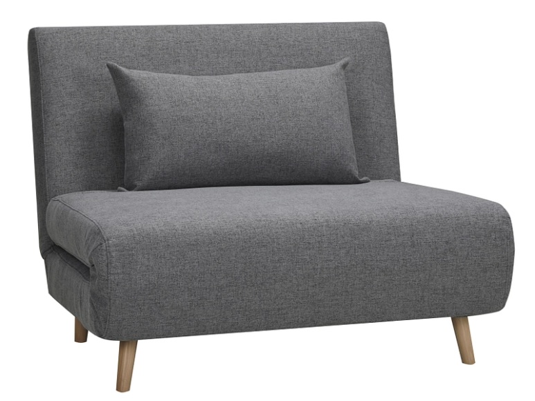 Bettsofa NEILS Stoff dunkelgrau 101x90x81cm