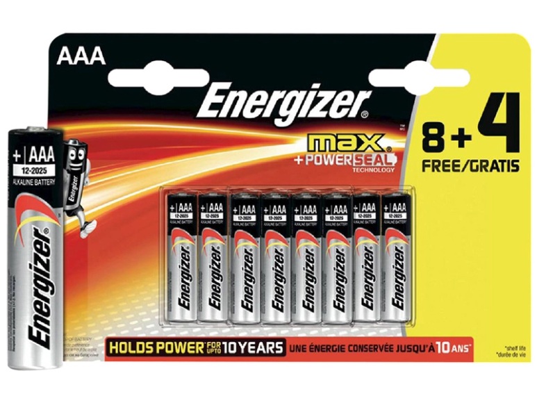 Energizer Alkaline-Batterien, 8 + 4 Stück Aaa(Lr03)