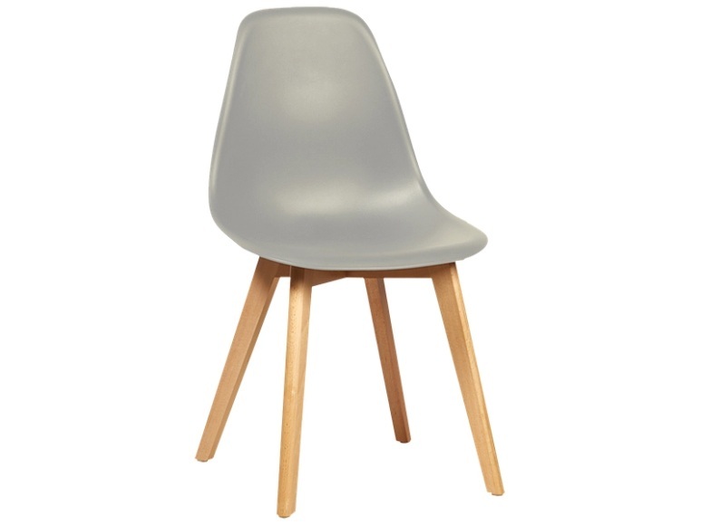 Bobochic - 6er-Set Stühle Sacha - Grau und Hellbraun - Hellbraun und Grau