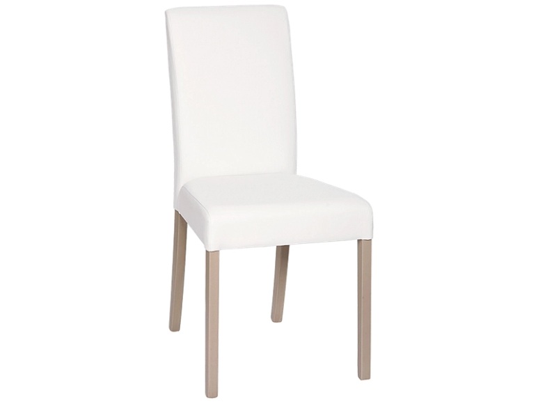 Stuhl ROMY Synthetisches Leder Weiss, Sonoma
