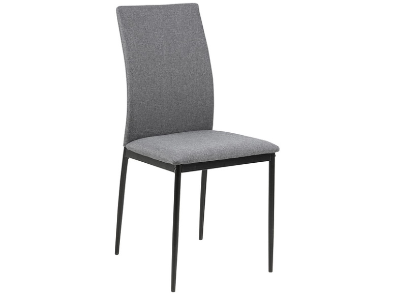 Stuhl DEMINA Stoff Grau, Schwarz
