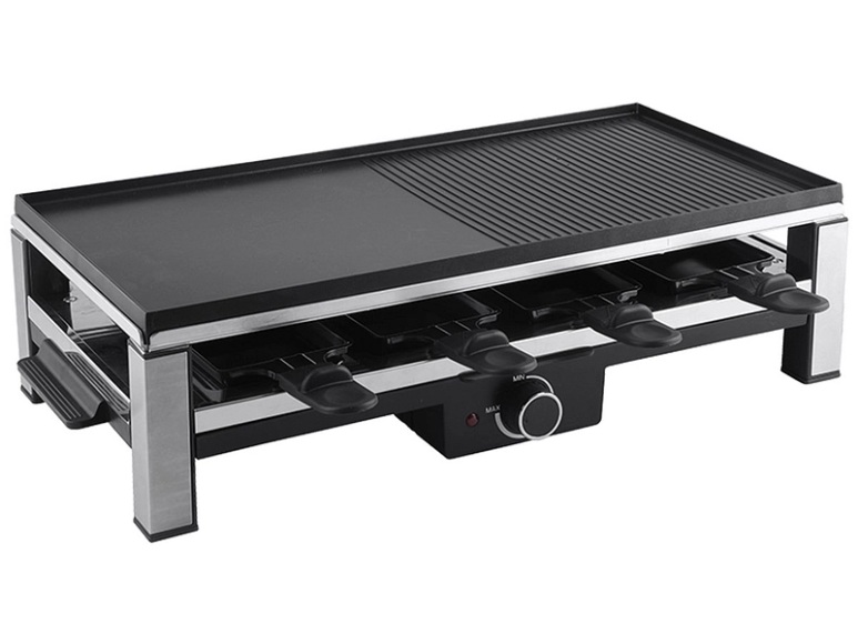 OHMEX RCL-2298 - Raclettegrill (Schwarz/Silber)