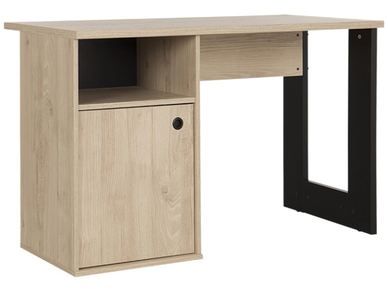 Schreibtisch DUPLEX Kastanie, Schwarz