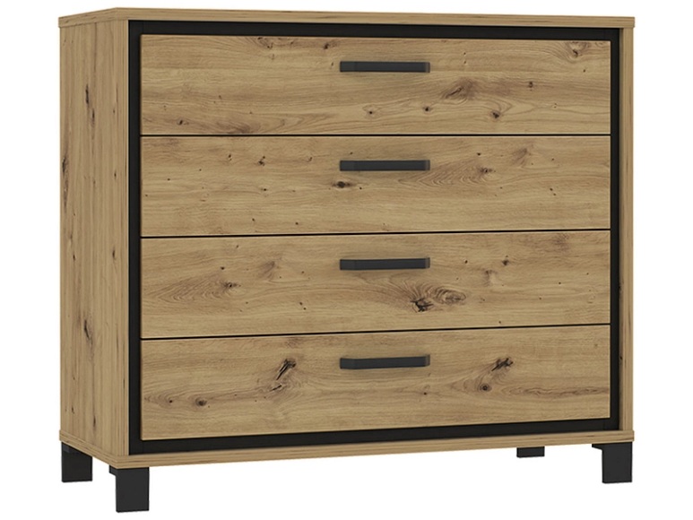 Kommode TRONDHEIM 4 Schubladen artisan eiche