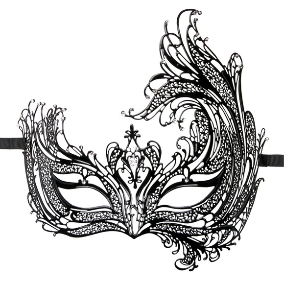 Easytoys Fetish - Durchbrochene venezianische Maske in Schwarz