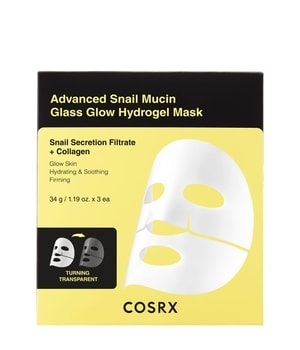 Cosrx Advanced Snail Mucin Glass Glow Hydrogel Mask 3er Set Tuchmaske 3 Stk