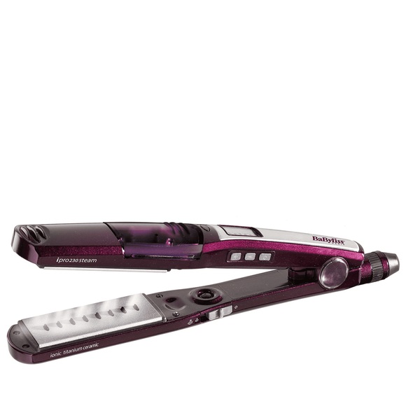 BaByliss iPro 230 Steam Haarglätter weinrot