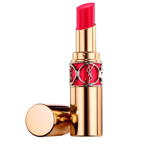 Yves Saint Laurent Nr. 12 - Corail INcandescent Rouge Volupté Shine Lippenstift 4g