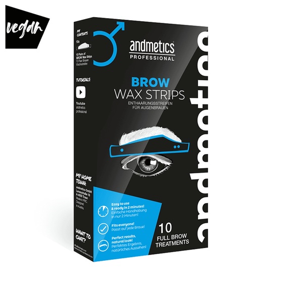 andmetics Professional Range Brow Wax Strips Professional 10 Herren