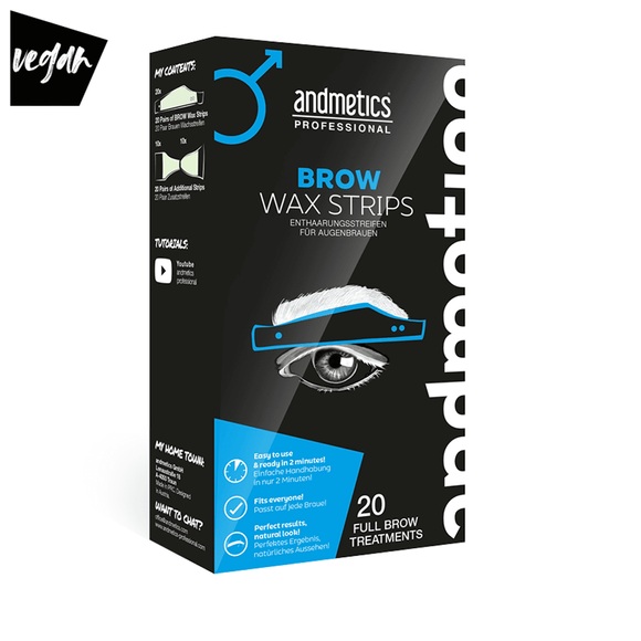 andmetics Professional Range Brow Wax Strips Professional 20 Herren
