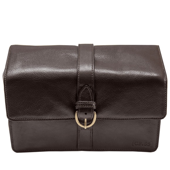 Captain Fawcett Leather Wash Bag