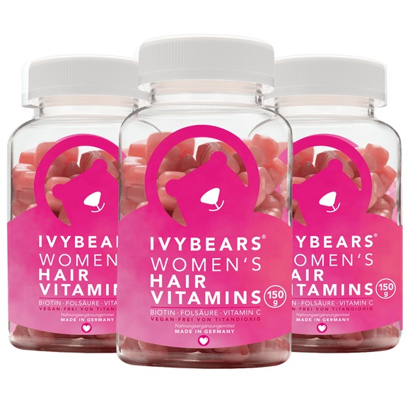 IVYBEARS 3 Monatspackung Haarvitamine für Frauen