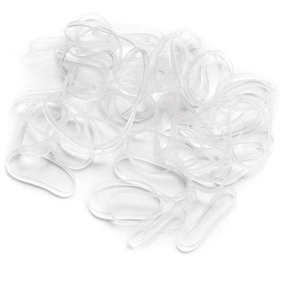 DailyGO Mini-Haargummi Silikon transparent, 50 Stk.