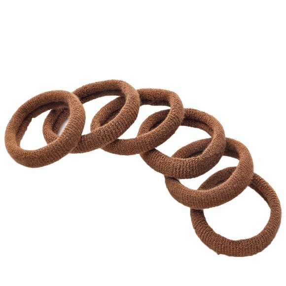 Trisa Accessoires Eco-Linie Haargummi, braun, 6 soft Elastics