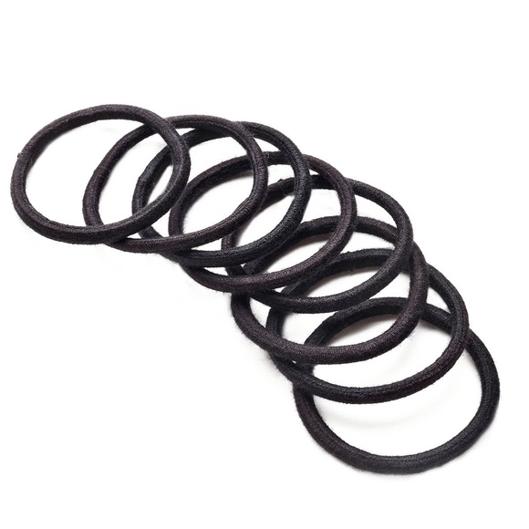 Trisa Accessoires Eco-Linie Haargummi, schwarz, 8 Haargummis ohne Metall