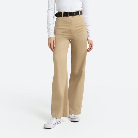 Weite Hose aus Baumwoll-Satin