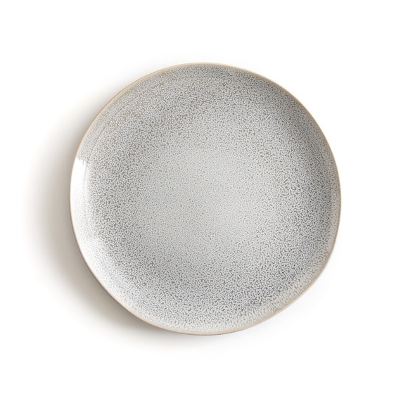 4er-Set flache Teller Soul, Steingut