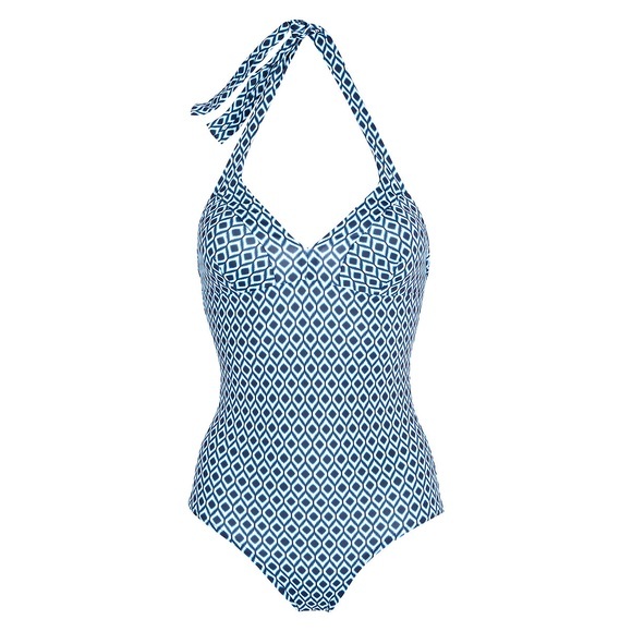 Badeanzug in Foulard-Form, bedruckt
