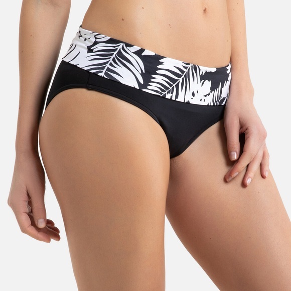 Bikini-Slip mit Rand zum Umschlagen, bedruckt