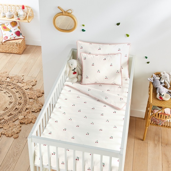 Duvetbezug Griotte für Babys, Bio-Baumwolle
