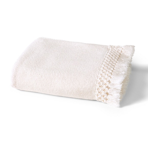 Handtuch Majorque, Frottee mit Häkeldetails
