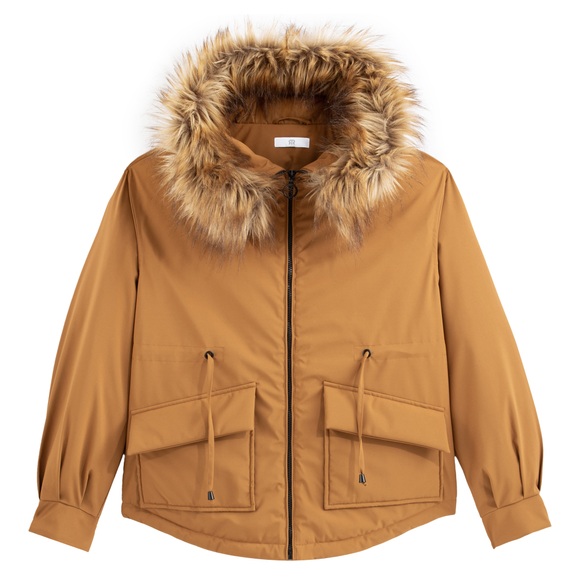 Jacke mit Reissverschluss und Kapuze