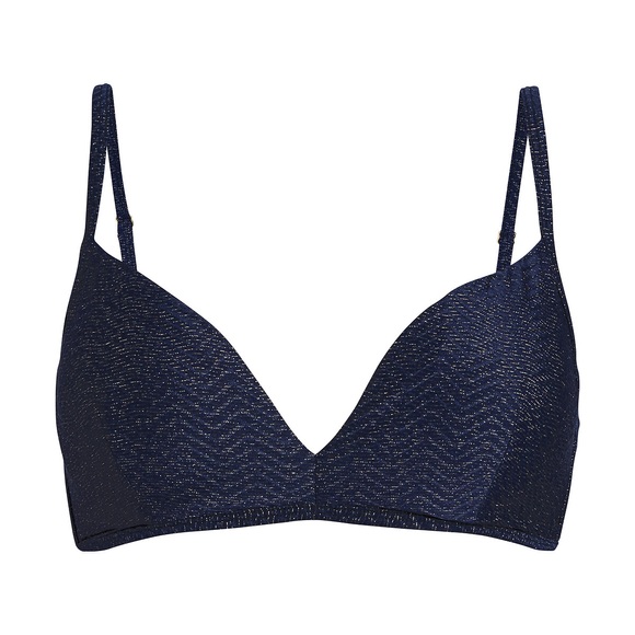 Bikini-Oberteil in Triangelform, Glanzeffekt