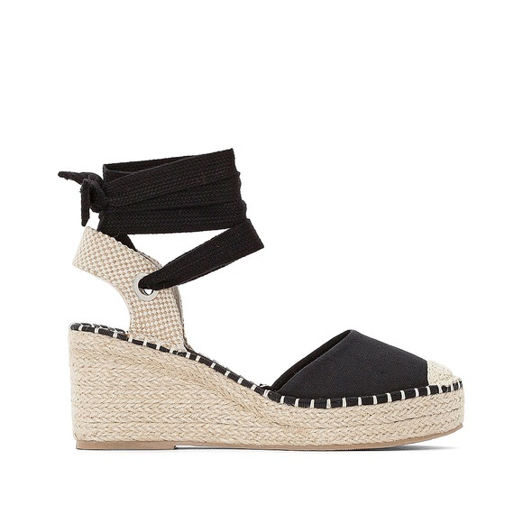 Espadrilles mit Keilabsatz, breiter Fuss, Gr. 38-45
