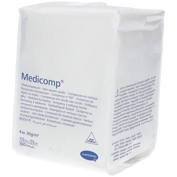 Hartmann Medicomp® Vliesstoffkompressen unsteril 4-lagig 75 cm x 75 cm
