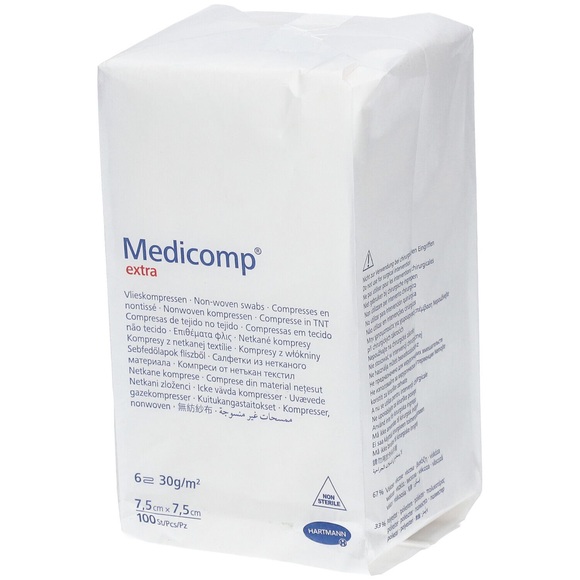 Medicomp Vlieskompr 7.5x7.5cm n st (100 Stück)