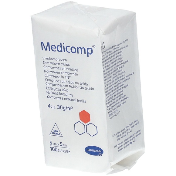 Hartmann Medicomp® Vliesstoffkompressen steril 4-lagig 5 cm x 5 cm