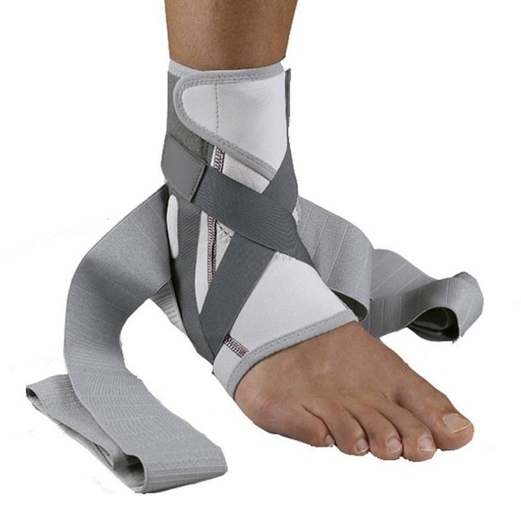 push Knöchelbandage 32-35cm links hellgrau (1 Stück)
