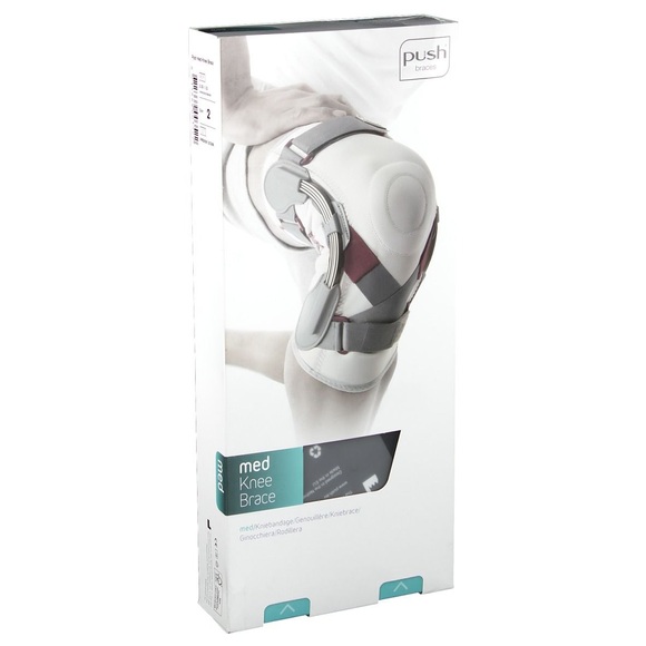 push Kniebandage Gr2 31-34cm hellgrau (1 Stück)