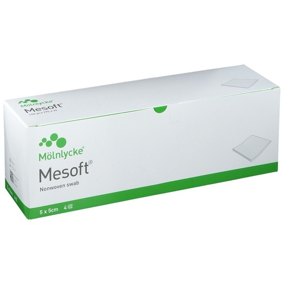 MOLNLYCKE HEALTHCARE Mesoft® Vliesstoffkompressen steril 4-lagig steril 5 x 5 cm
