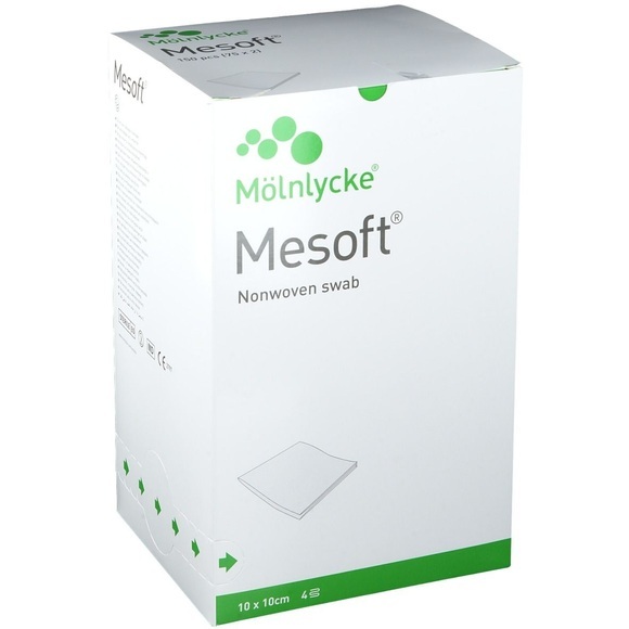 MOLNLYCKE HEALTHCARE Mesoft® Vliesstoffkompressen steril 10 x 10 cm